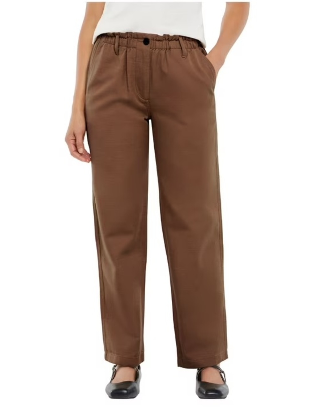 New! Gap Easy Twill High Rise Straight Leg Pants Womens Size Large
